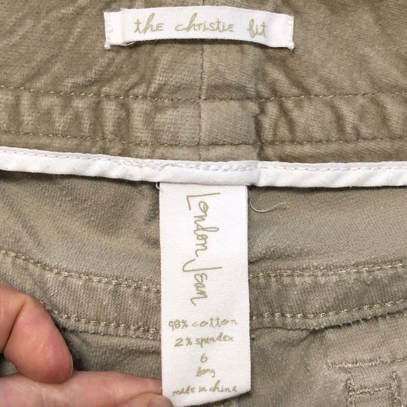 THE LONDON JEAN the Christie Fit soft velour beige pant - Picture 11 of 16